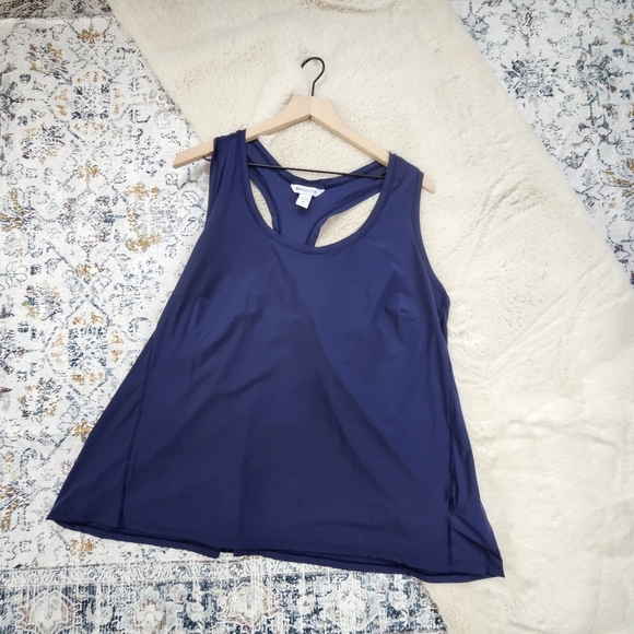 Athleta Ultimate Scoop Racerback Athletic Tank Top Dress Blue Plus Size 2X - Picture 3 of 9